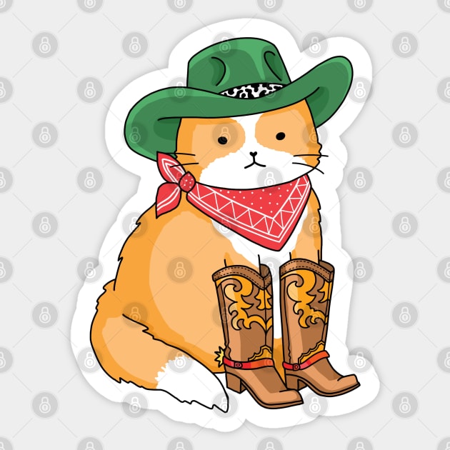 Cowboy Cat Sticker by SuperrSunday